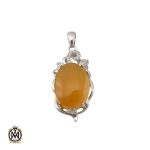 مدال عقیق یمن با حکاکی شرف الشمس زنانه - کد 3208