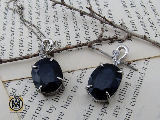 مدال یاقوت کبود اصل طرح ترانه زنانه - کد 3222 - تصویر 6