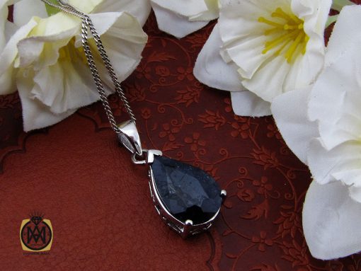 مدال یاقوت کبود طرح دنیا زنانه - کد 3224 - تصویر 5