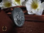 00 نگین یشم اصل و معدنی با حکاکی عین علی - کد 9056 - تصویر 5