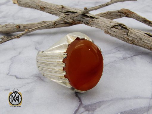 00 انگشتر عقیق یمن مردانه - کد 10344 - تصویر 6