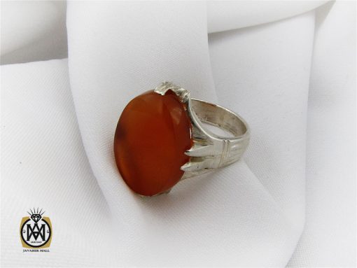 انگشتر عقیق یمن مردانه دست ساز - کد 10348 - تصویر 6