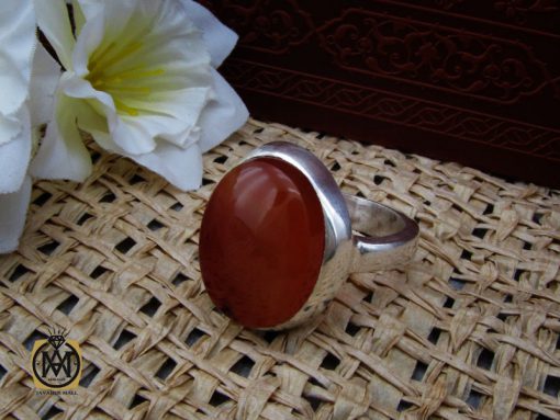 00 انگشتر عقیق یمن مردانه دست ساز - کد 10352 - تصویر 6