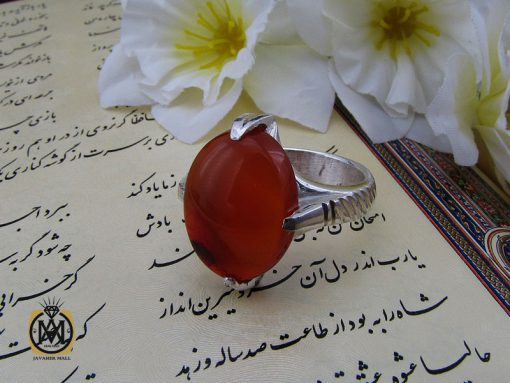 انگشتر عقیق یمن اصل چهار راه مردانه - کد 10355 - تصویر 6