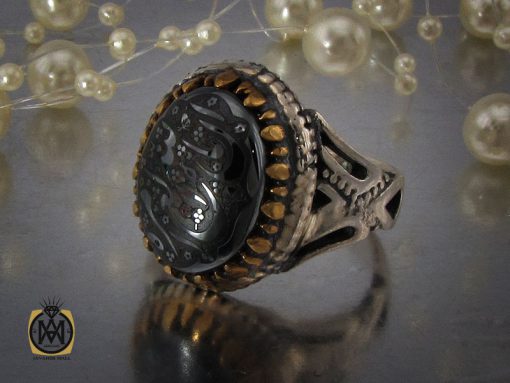 انگشتر حدید با حکاکی ان الله بالغ امره مردانه - کد 10359 - تصویر 6