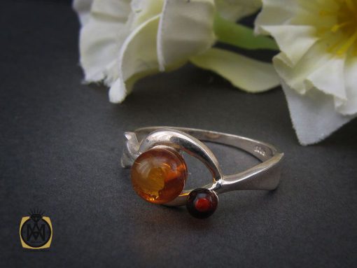 انگشتر کهربا لهستان طرح مهرنیا زنانه - کد 2156 - تصویر 6