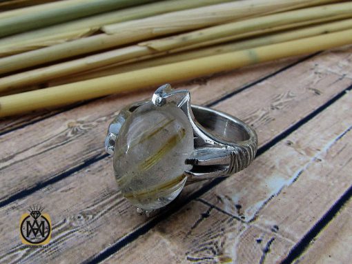 انگشتر کوارتز رُتایل مردانه دست ساز - کد 10202 - تصویر 6