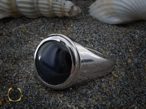 00 انگشتر یاقوت کبود استار مردانه - کد 10244 - تصویر 6