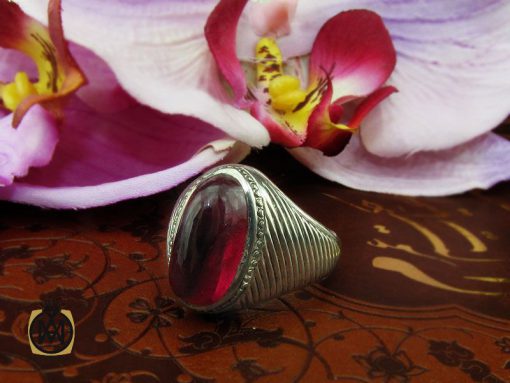 انگشتر یاقوت سرخ مردانه دست ساز - کد 10252 - تصویر 6