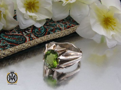 00 انگشتر زبرجد مردانه دست ساز - کد 10268 - تصویر 6