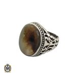 انگشتر عقیق شجر خوش نقش مردانه - کد 10214