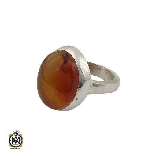 1 انگشتر عقیق یمن مردانه دست ساز - کد 10352 - تصویر 1