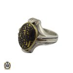 انگشتر حدید با حکاکی استغفر الله العظيم واتوب اليه مردانه - کد 10363