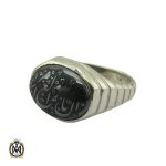 1 انگشتر حدید با حکاکی ان الله بالغ امره طرح صفوی مردانه - کد 10365