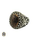 انگشتر حدید با حکاکی قال سید الکونین حسین منی و انا من حسین مردانه - کد 10371