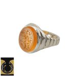 انگشتر عقیق یمن با حکاکی یا معبود العابدین مردانه - کد 10221