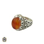 انگشتر عقیق یمن مردانه هنر دست استاد صانعی - کد 10395