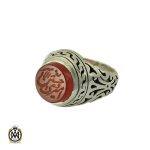 انگشتر عقیق یمن با حکاکی امیری حسین و نعم الامیر مردانه دست ساز - کد 10385