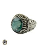 انگشتر توپاز سبز مردانه - کد 10391