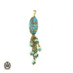 1 مدال فیروزه نیشابوری طرح هلیا زنانه - کد 3229