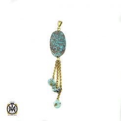 مدال فیروزه نیشابوری طرح سارینا زنانه - کد 3232 مدال فیروزه نیشابوری طرح سارینا زنانه - کد 3232