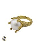 1 انگشتر مروارید اصل طرح بهارناز زنانه - کد 2149