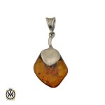 مدال کهربا لهستان طرح نوشاد زنانه - کد 3237