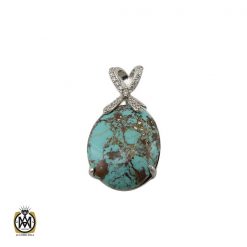 مدال فیروزه نیشابوری طرح بهارین زنانه - کد 3198 مدال فیروزه نیشابوری طرح بهارین زنانه - کد 3198