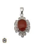 1 مدال عقیق یمن طرح روناک زنانه - کد 3210