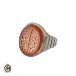 انگشتر عقیق یمن با حکاکی ماشاالله لا قوه الا بالله ان ترن انا اقل منک مالا و ولدا – کد 10273