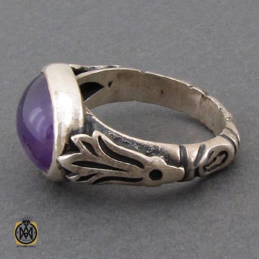 انگشتر آمتیست مردانه طرح صفوی - کد 10278 - تصویر 2