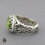 انگشتر زبرجد طرح صفوی مردانه دست ساز - کد 10286 - تصویر 2