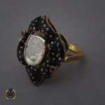 انگشتر الماس اصل طرح پرتو زنانه - کد 2146 - تصویر 2
