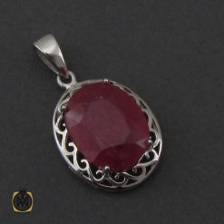 مدال یاقوت سرخ طرح آرمیتا زنانه - کد 3216 مدال یاقوت سرخ طرح آرمیتا زنانه - کد 3216