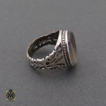 انگشتر عقیق شجر خوش نقش مردانه - کد 10214 - تصویر 2