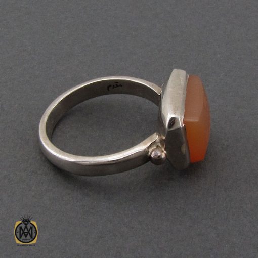 2 انگشتر عقیق یمن با حکاکی شرف الشمس هنر دست استاد ضابطی دست ساز - کد 10317 - تصویر 2