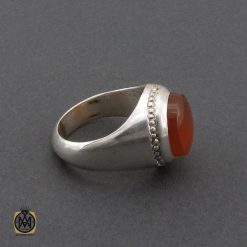 انگشتر عقیق یمن با حکاکی شرف الشمس مردانه - کد 10323 انگشتر عقیق یمن با حکاکی شرف الشمس مردانه - کد 10323