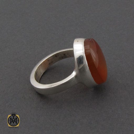 2 انگشتر عقیق یمن مردانه دست ساز - کد 10352 - تصویر 2