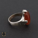 انگشتر نقره مردانه عقیق یمن - کد 10353 - تصویر 2