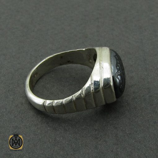2 انگشتر حدید با حکاکی ان الله بالغ امره طرح صفوی مردانه - کد 10365 - تصویر 2