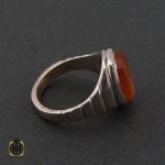 انگشتر عقیق یمن با حکاکی یا معبود العابدین مردانه - کد 10221 - تصویر 2