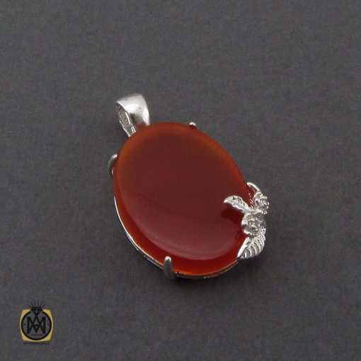 مدال عقیق قرمز طرح مهناز زنانه - کد 3228 - تصویر 2