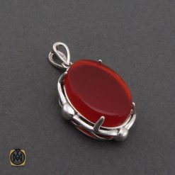 مدال عقیق قرمز طرح آیدا زنانه - کد 3227 مدال عقیق قرمز طرح آیدا زنانه - کد 3227