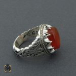 انگشتر عقیق یمن مردانه هنر دست استاد صانعی - کد 10395 - تصویر 2