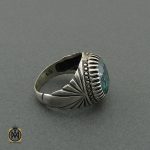 انگشتر توپاز سبز مردانه - کد 10391 - تصویر 2