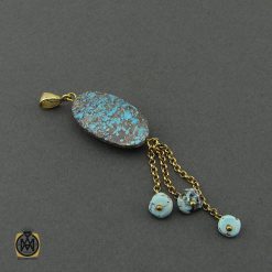 مدال فیروزه نیشابوری طرح سارینا زنانه - کد 3232 مدال فیروزه نیشابوری طرح سارینا زنانه - کد 3232