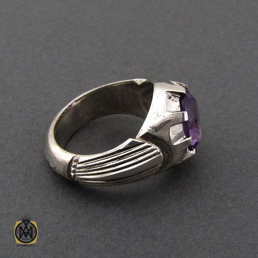 انگشتر آمتیست مردانه استاد باقرزاده - کد 10397 - تصویر 2