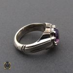 انگشتر آمتیست مرغوب مردانه هنر دست استاد باقرزاده - کد 10399 - تصویر 2