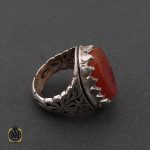 انگشتر عقیق یمن با حکاکی یا سریع الرضا مردانه - کد 10226 - تصویر 2