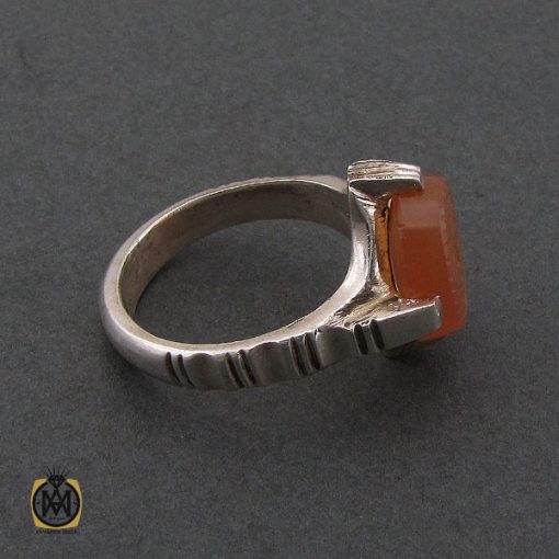 انگشتر عقیق یمن با حکاکی هو المعز مردانه - کد 10227 - تصویر 2